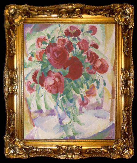 framed  Leon Comerre Still life with peonies, ta009-2